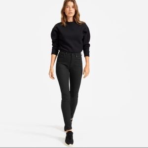 Everlane High Rise Skinny Jeans in Black, Size 28